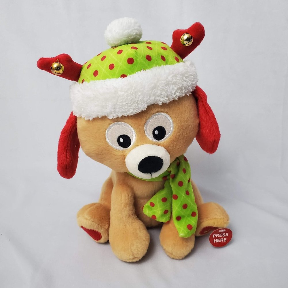 Cuddle Barn Round & Round Walter Animated Christmas Plush TESTED See Video